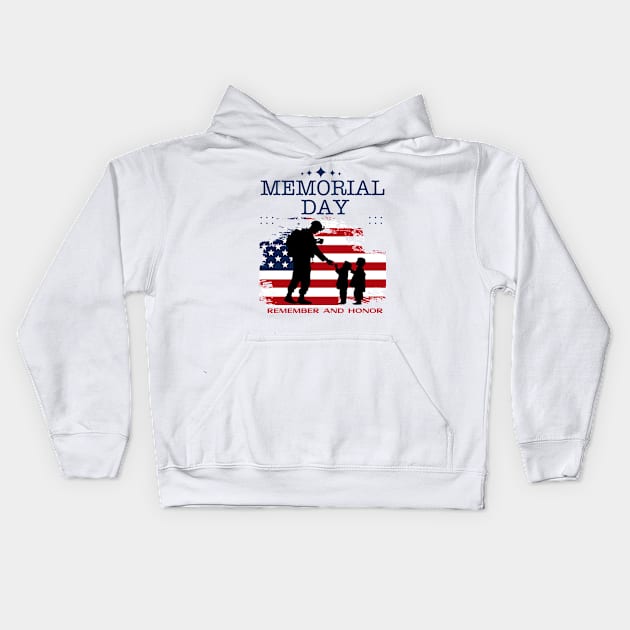 Memorial day Kids Hoodie by samsamteez